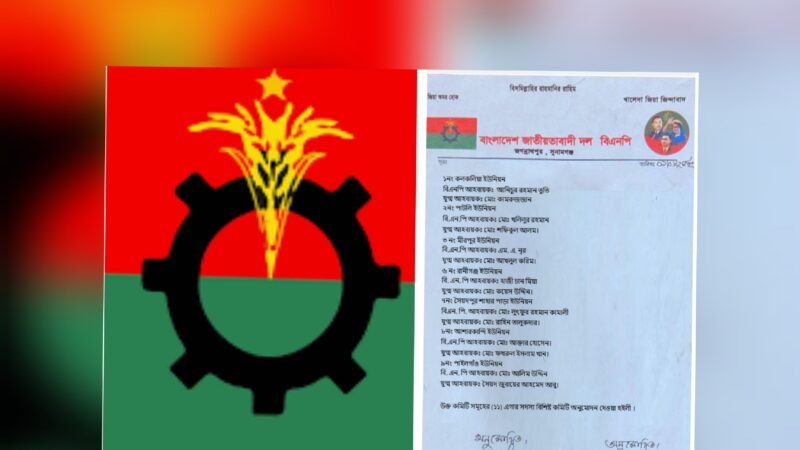 জগন্নাথপুর উপজেলার ৭ টি ইউনিয়ন বিএনপির আহবায়ক কমিটি ঘোষনা